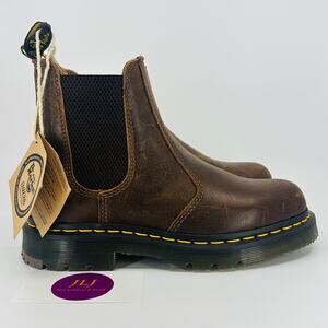 Dr. Martens Women's 2976 SR Slip Resistant Brown Leather Chelsea Boots Size 6
